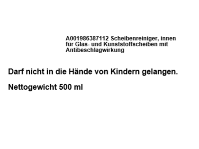 ScheibenReiniger, innen / 500 ml