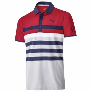 Golf-Poloshirt Herren / rot / weiß, XL