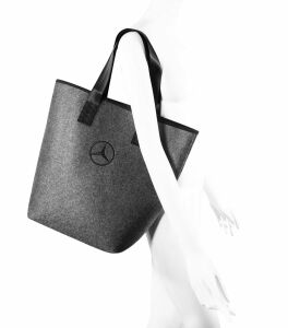 Einkaufstasche / grau / schwarz, 100% Polyester