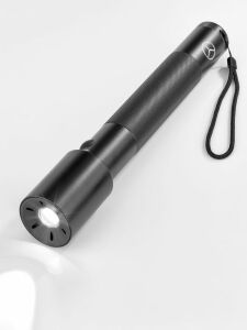 LED-Taschenlampe, groß / schwarz, Aluminium