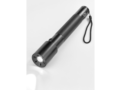 LED-Taschenlampe, groß / schwarz, Aluminium