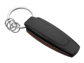AMG Schlüsselanhänger, Typo / Edelstahl /  Carbon, schwarz / silberfarben / rot