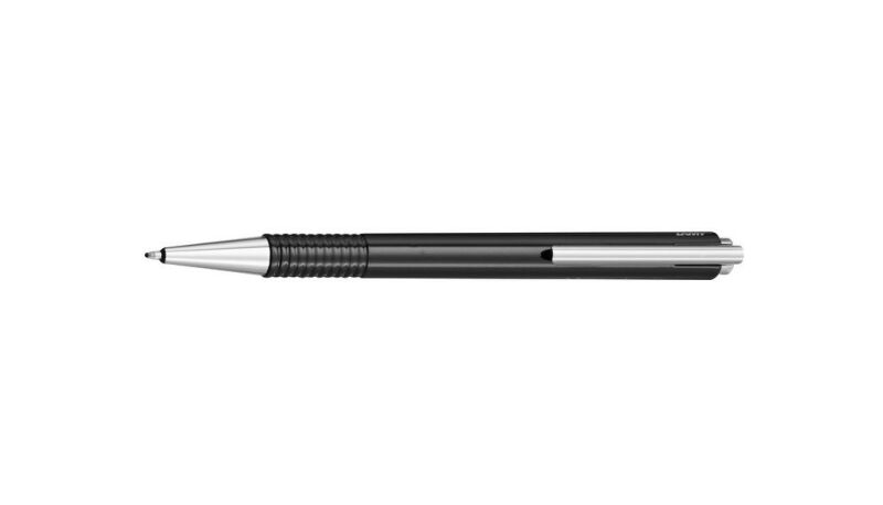 Kugelschreiber, LAMY logo / schwarz / silberfarben, Kunststoff /  Edelstahl
