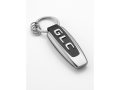 Schlüsselanhänger, Typo GLC / Edelstahl, silberfarben / schwarz