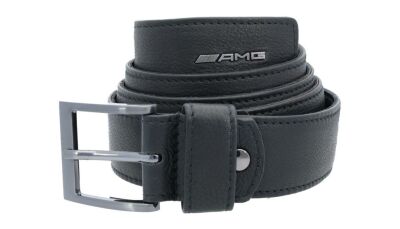 AMG Gürtel / schwarz, 100% Rindleder