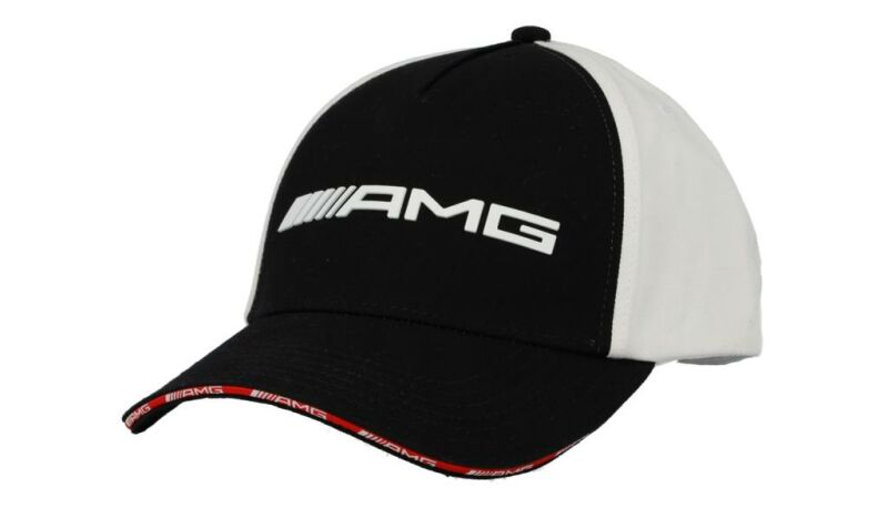 AMG Cap / schwarz / weiß, 100% Baumwolle