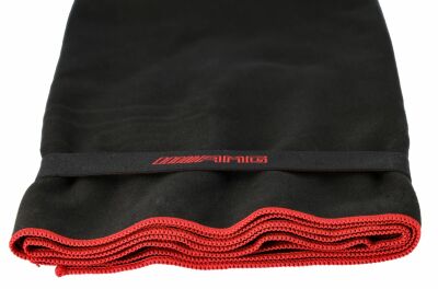 AMG Funktionshandtuch / schwarz / rot, 100% Polyester