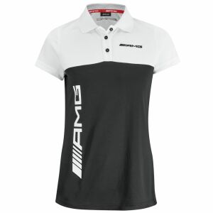 AMG Poloshirt Damen / schwarz / weiß, S