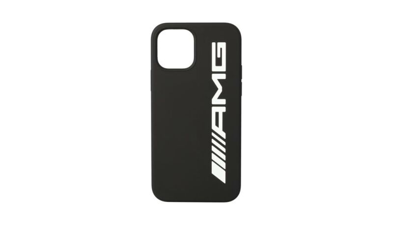 AMG Hülle für iPhone® 12 Pro/iPhone® 12 / schwarz / weiß, Polycarbonat /  Silikon /  Mikrofaser
