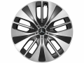 Vielspeichen-Rad, Aero, 50,8 cm (20 Zoll), glanzgedreht / 10 J x 20 ET 66, schwarz