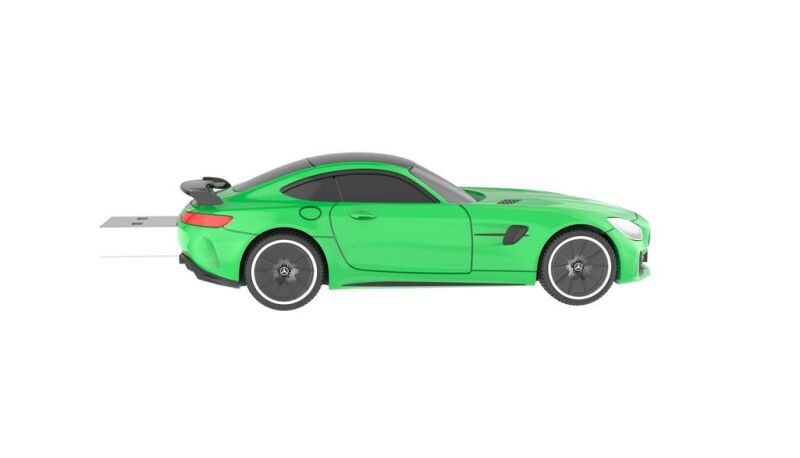 Mercedes-AMG GT R USB-Stick / green hell magno / schwarz, Metall /  Kunststoff