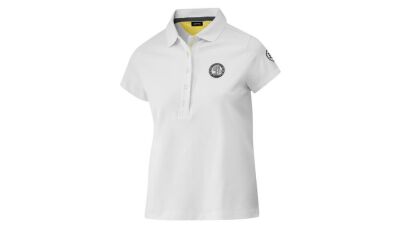 AMG Poloshirt Damen / weiß / gelb, XS