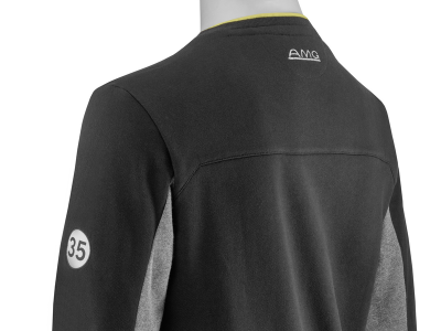 AMG Sweatshirt / schwarz / grau melange / gelb, M