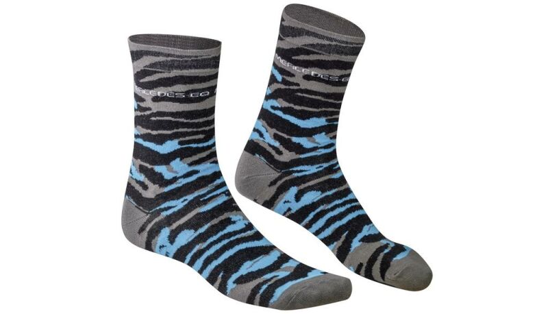 Socken unisex / schwarz / blau / silberfarben