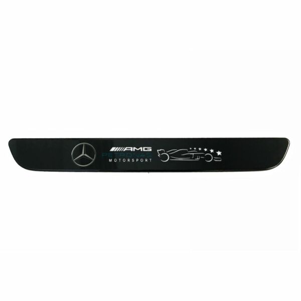 Einstiegsleiste, beleuchtet, vorne, 2-fach, AMG Petronas Schriftzug, 6 Sterne, Umrüst-KIT