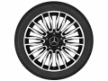 Vielspeichen-Rad, 45,7 cm (18 Zoll), glanzgedreht / 8,5 J x 18 ET 56, schwarz matt