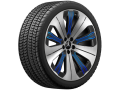 5-Speichen-Rad, mit Zusatzspeichen, 50,8 cm (20 Zoll), glanzgedreht, Aero mit blauen Applikationen / 7,5 J x 20 ET 32, schwarz