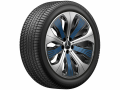 5-Speichen-Rad, mit Zusatzspeichen, 50,8 cm (20 Zoll), glanzgedreht, Aero mit blauen Applikationen / 8,5 J x 20 ET 30, schwarz