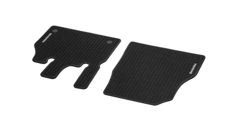 Ripsmatten Fahrer- & Beifahrermatte, 2-teilig / RL, schwarz, Einfassung schwarz
