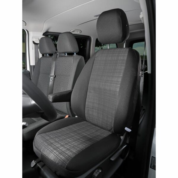 Schonbezug, Einzelsitz Fahrer-/Beifahrer, links, für Komfortbestuhlung, geeignet für Thorax-Sidebag / schwarz, Stoff Tunja, LL/RL